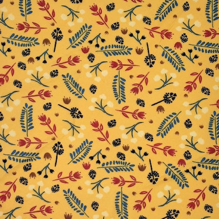 Multi Floral Red/Yellow/Blue DTY Fabric