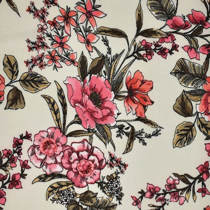 Ivory DTY FLORAL PRINT
