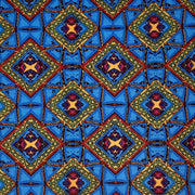 Slow Mofie Art Blue/Red/Yellow DTY Fabric
