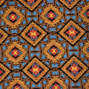 Slow Mofie Art Blue/Black/Yellow DTY Fabric
