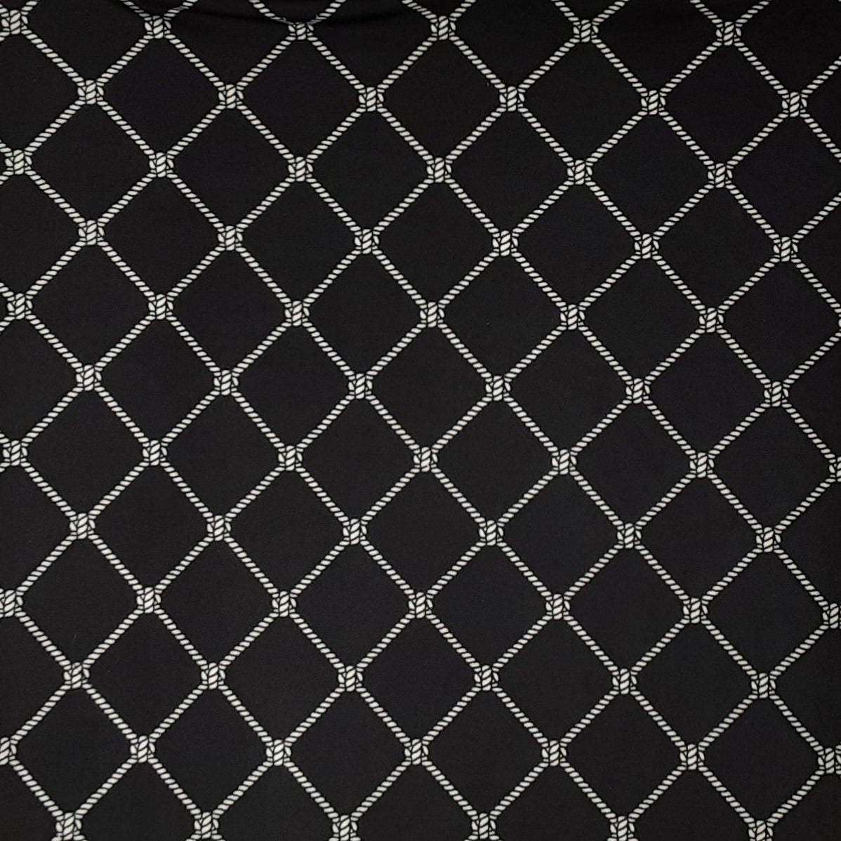 BLACK/CREAM DTY ROPE AND KNOTT DESIGN DTY PRINT FABRIC