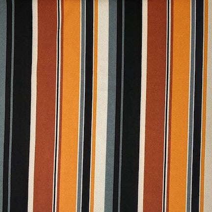 RUST KNT4146-DU1878 TERRY CREPE VERTICAL STRIPES PRINT