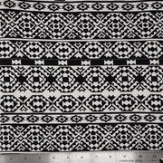 BLACK/WHITE RSHP-40020 RAYON SPANDEX PRINT AZTEC JERSEY