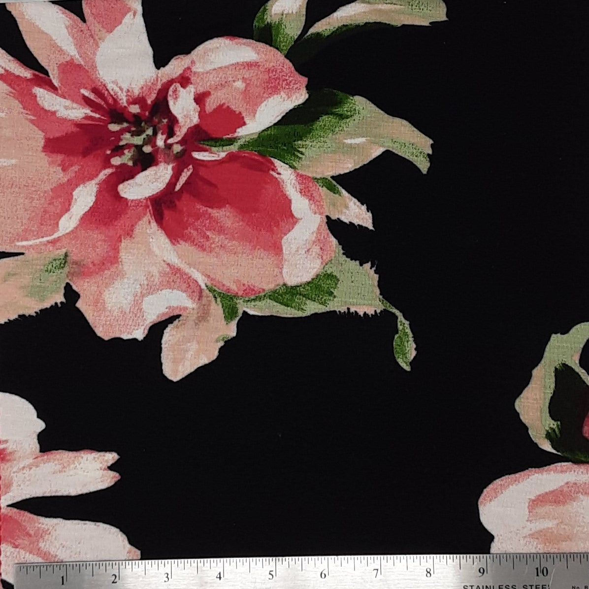 BLACK/PINK 307-GW171112C RAYON SPANDEX PRINT JERSEY