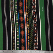 GREEN/BLACK 307-GW180447C RAYON SPANDEX PRINT JERSEY