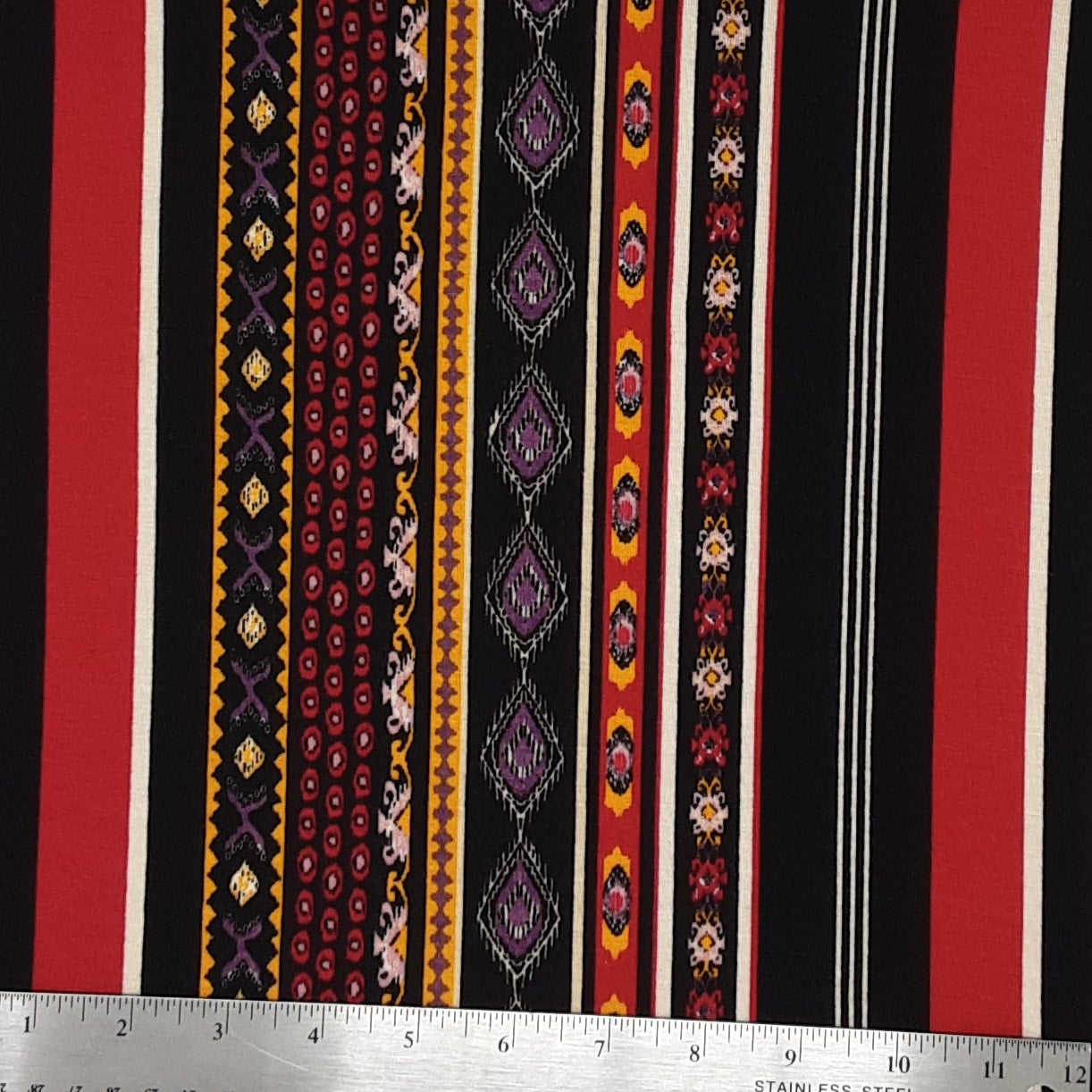 RED/BLACK 307-GW180447C RAYON SPANDEX PRINT JERSEY
