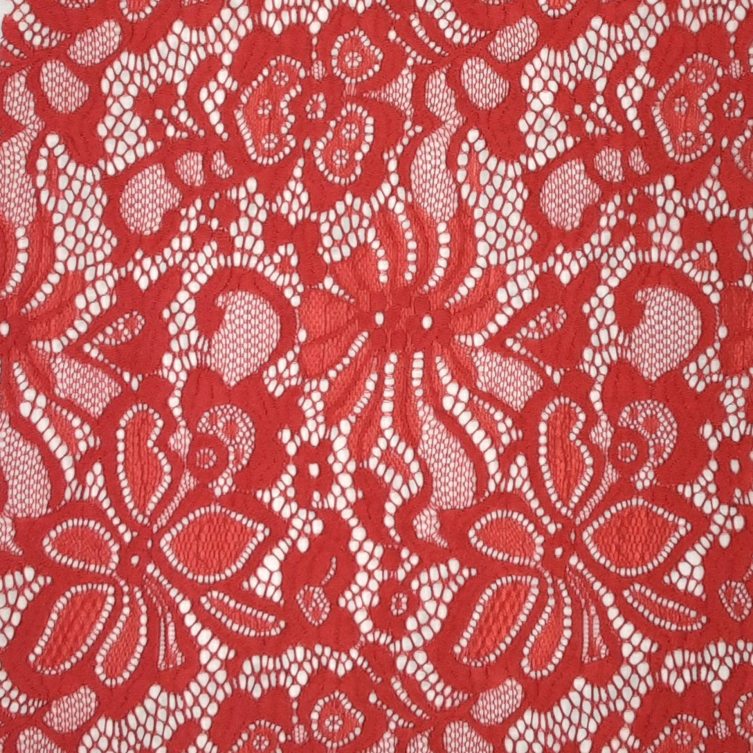 RED LACE -1141-JACQUARD LACE