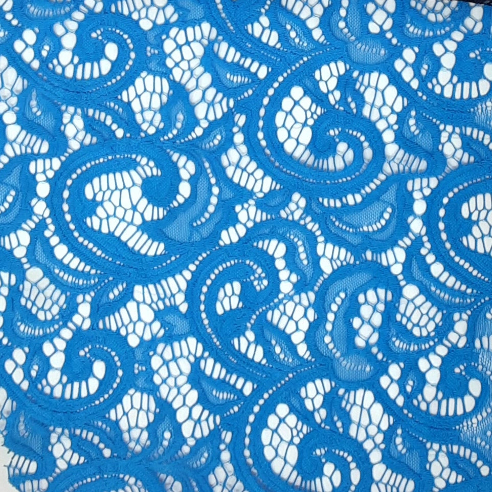 VIVID BLUE LACE -144-(HANGER#2) LACE