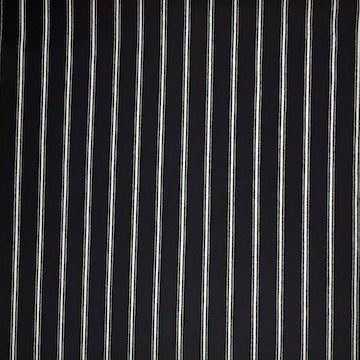 Plain Stripe Black/White Liverpool Fabric