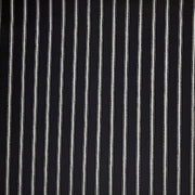 Plain Stripe Black/White Liverpool Fabric