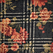 Plaid Floral Red/Orange/Black Liverpool Fabric
