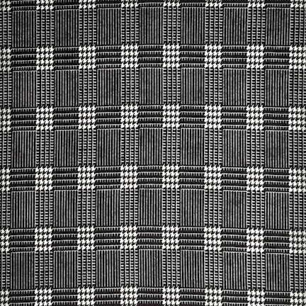 Houndstooth Small Plaid Navy/White Liverpool Fabric