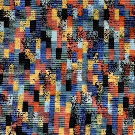 DANCE OF BLOCKS ART 1 Pleated Fabric