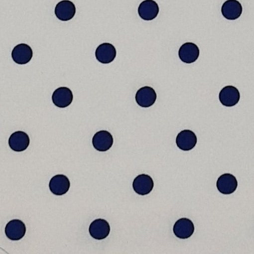 Poplin White Navy