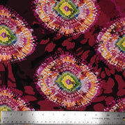 Sunny Tie Dye Fuchsia/Rose/Yellow Rayon Challis