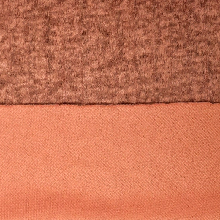 Hot Coral Orange Sweater Knit T/R Brushed 8X4 Fabric