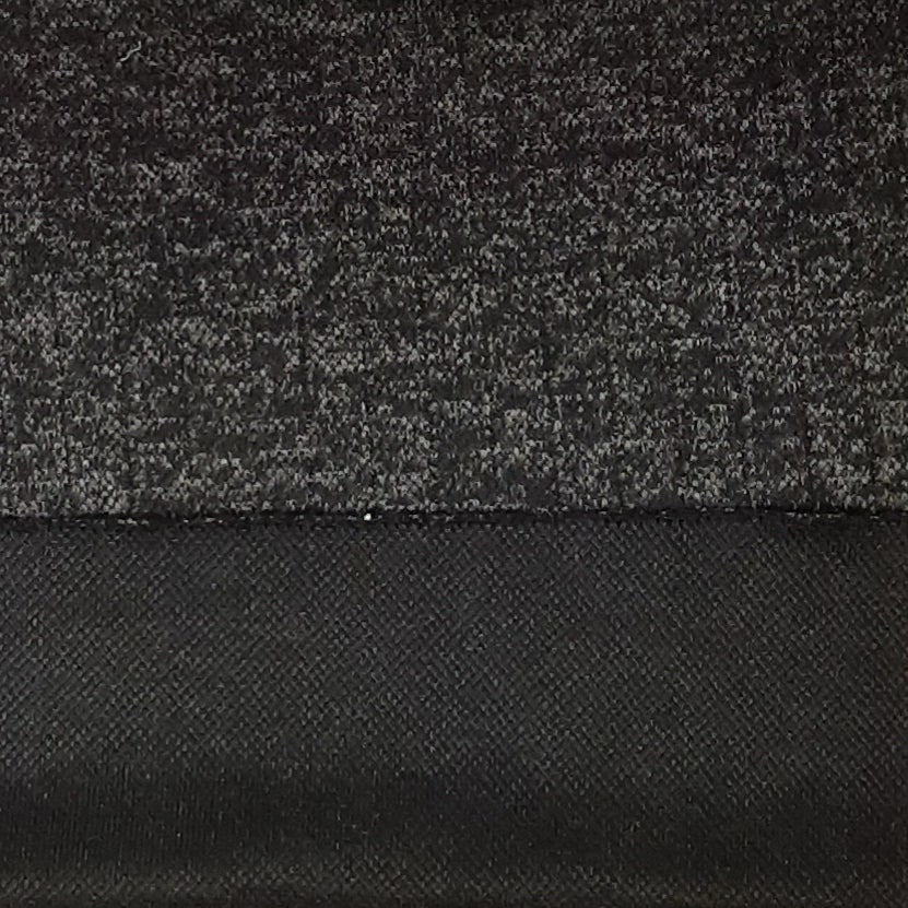 Jet Black Sweater Knit T/R Brushed 8X4 Fabric