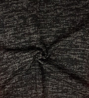 Jet Black Sweater Knit T/R Brushed 8X4 Fabric