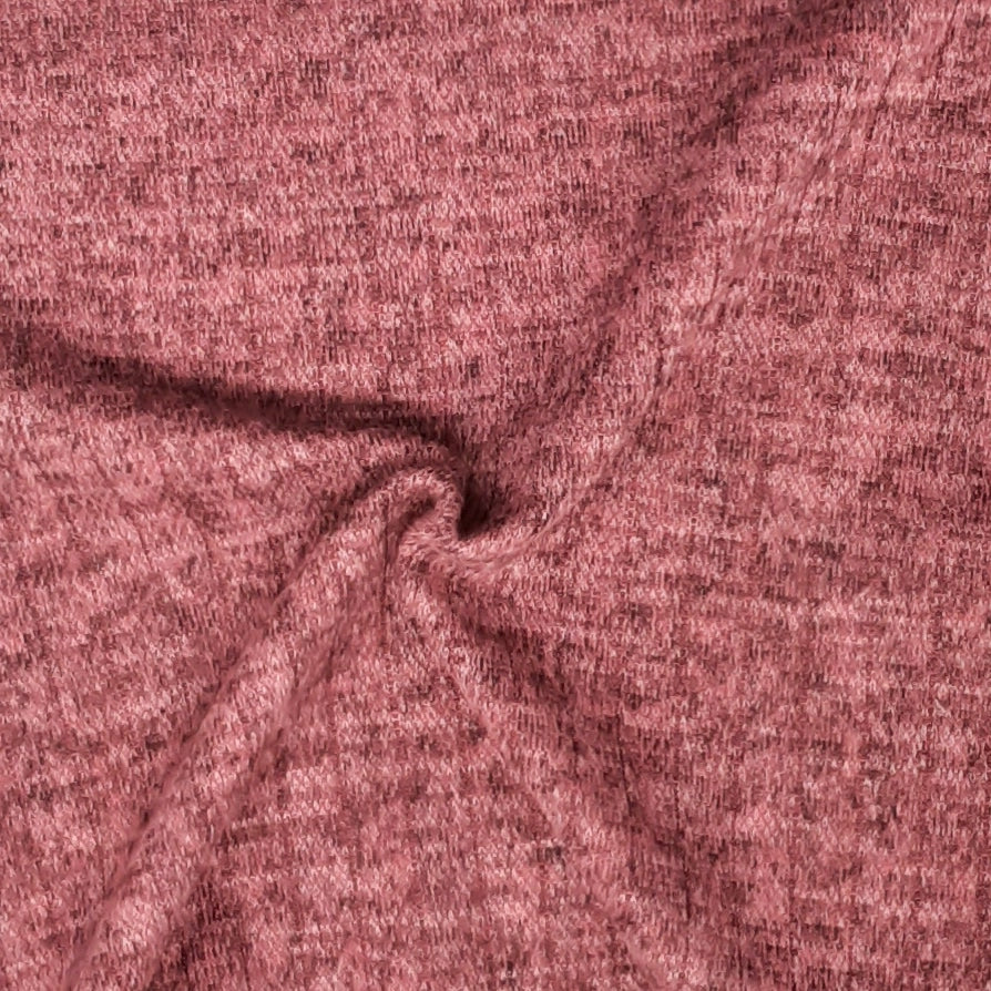 MauveWood Sweater Knit T/R Brushed 8X4 Fabric