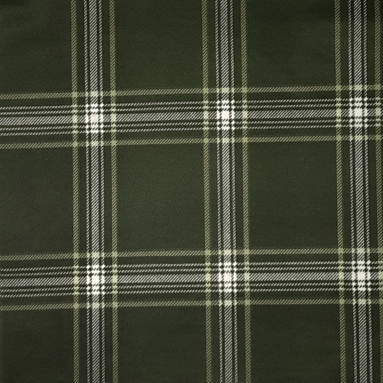 OLIVE KNT SCUBA PLAID PRINT TECHNO PRINT