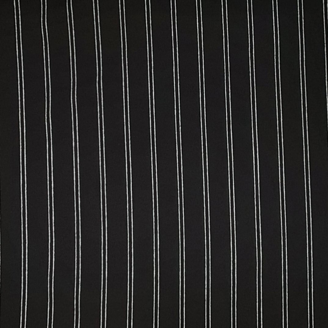 BLACK KNT3971-DU1653 TECHNO CREPE VERTICAL STRIPE