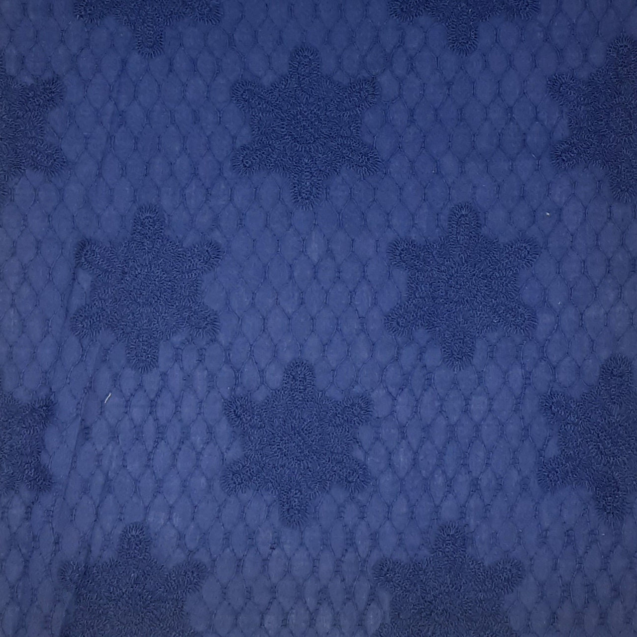 NAVY COTTON VOILE EMBROIDERY