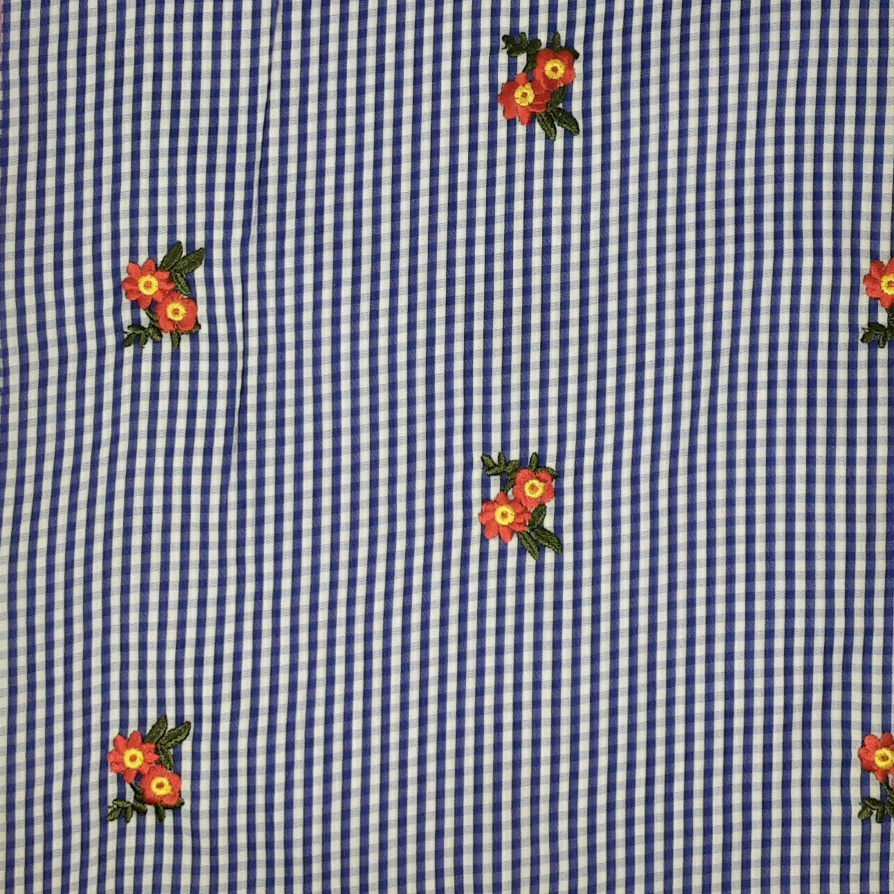 BLUE POLYESTER EMBROIDERY