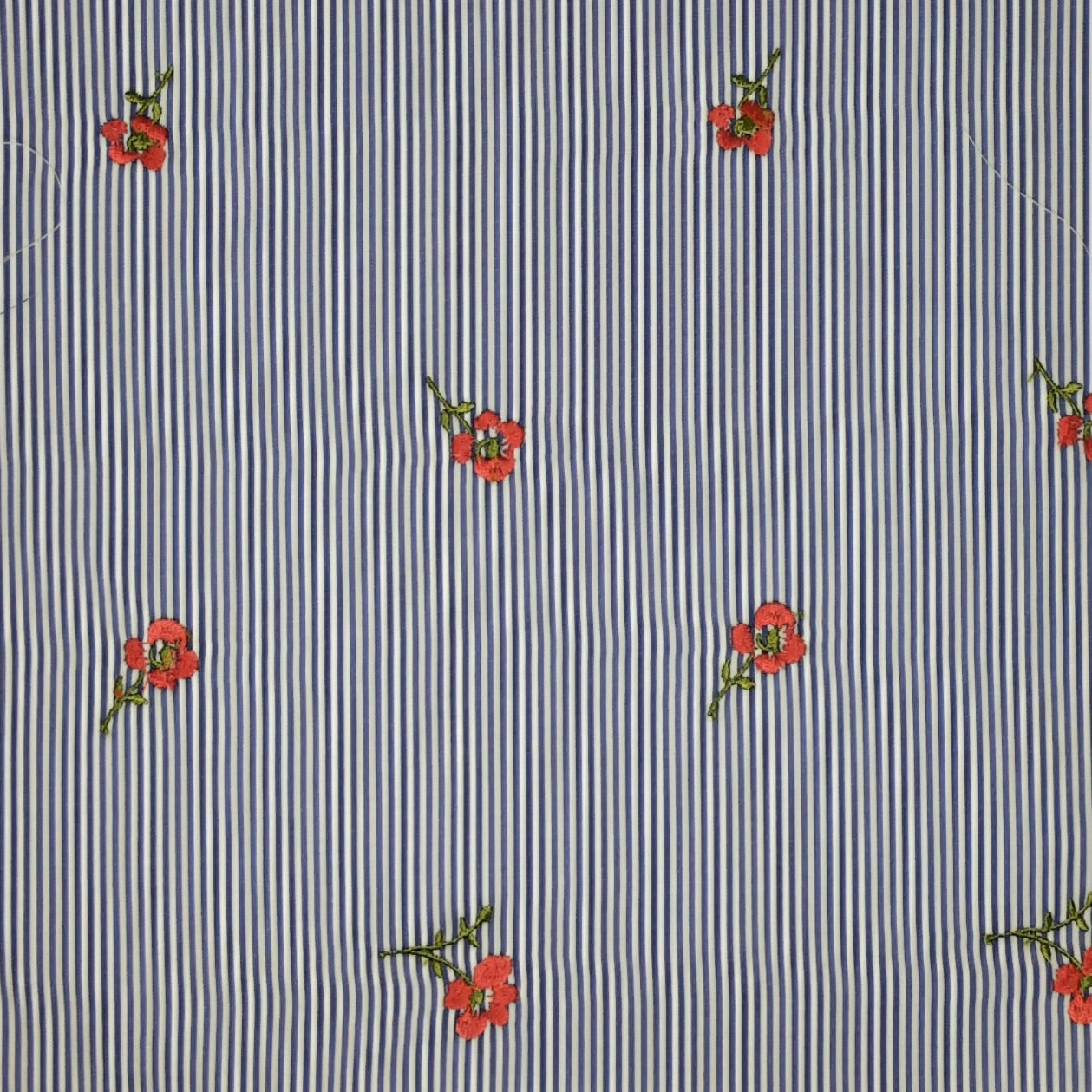 BARK BLUE BP30113-10878B SIMPLE PLAID POLYESTER EMBROIDERY
