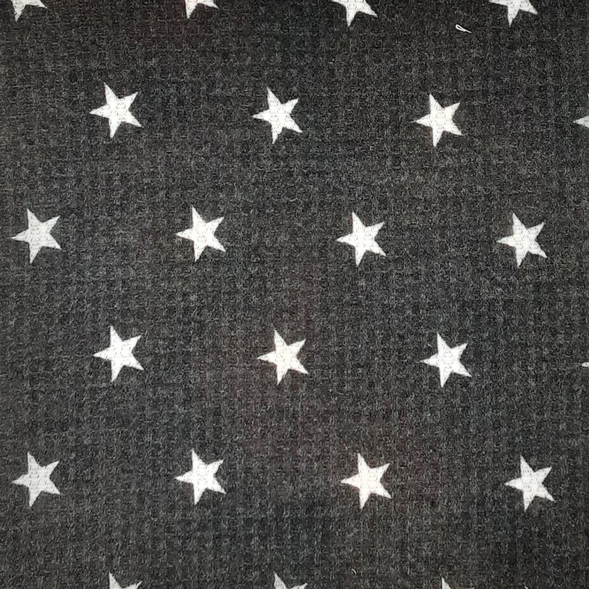 BALCK/IVORY KNT3634-DU1546 WAFFLE STAR PRINT